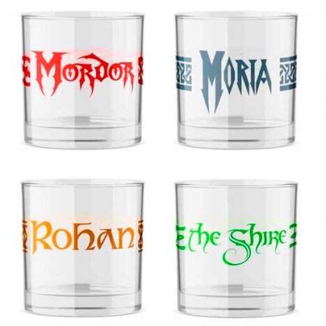 Lasisetti: Lord of The Rings - Mini Glasses (50ml, 4kpl)
