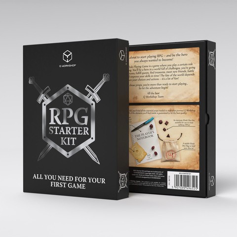Q-Workshop: RPG Starter Kit (Noppasetti, Pussi, Kyn�, Notebook)