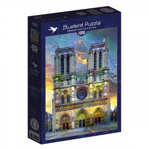 Palapeli: Bluebird Puzzle - Notre-Dame de Paris Cathedral, France (1000)
