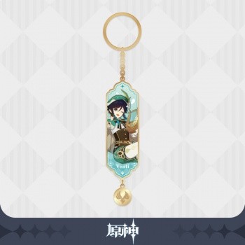 Avaimenper�: Genshin Impact - Venti Character Drawing Card Metal Keychain