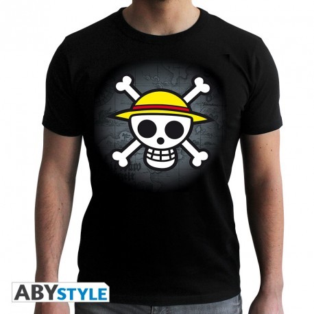 T-Paita: One Piece - Skull With Map (M)