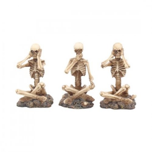 Nemesis Now: See No, Hear No, Speak No Skeletons Set of 3 (8.5cm)