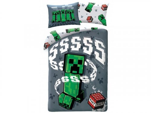 Pussilakanasetti: Minecraft - Creeper & TNT Single (140x200cm)