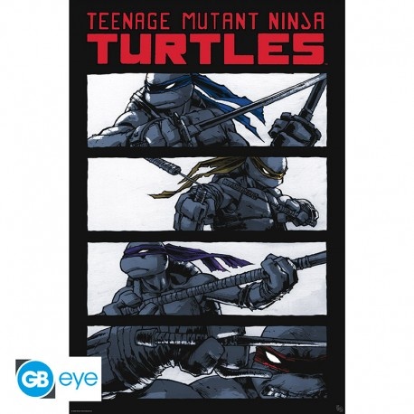 Juliste: TMNT - Comics Black And White (91.5x61cm)