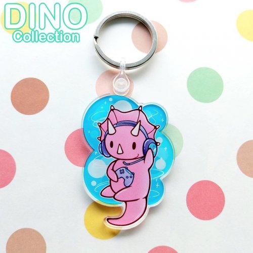 Avaimenper�: Dino Collection Gamer Triceratops (5cm) (Niramuchu)