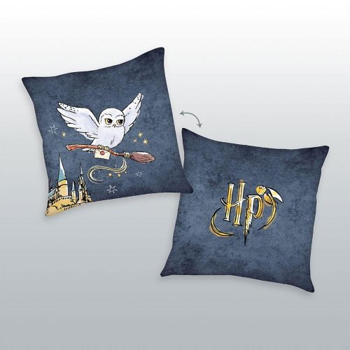 Tyyny: Harry Potter - Logo & Hedwig (40x40cm)