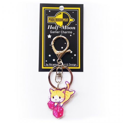 Avaimenper�: Gamer Cats - Board Gamer Cat Keycharm (Niramuchu)