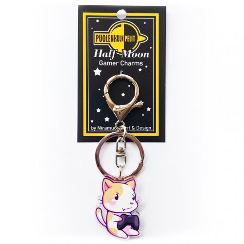 Avaimenper�: Gamer Cats - Console Gamer Cat Keycharm (Niramuchu)