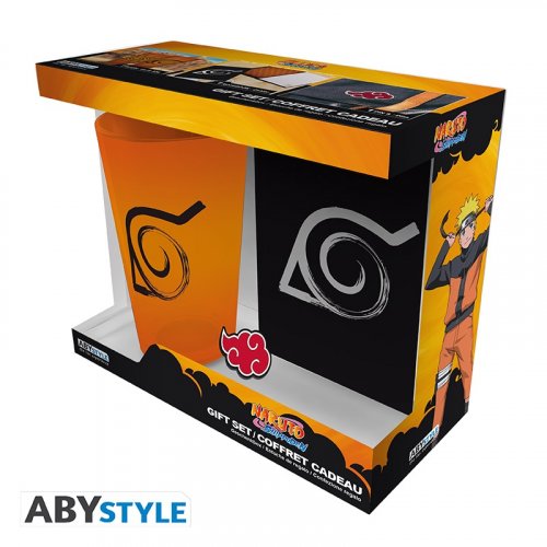 Lasi: Naruto Shippuden - Konoha, XXL Glass+Pin+Notebook (400ml)