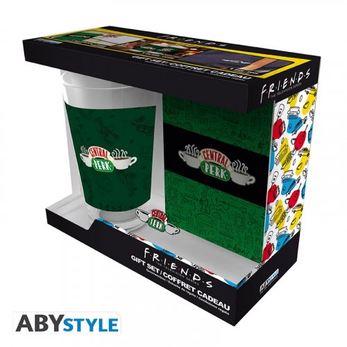 Lasi: Friends - Central Perk, XXL Glass+Pin+Notebook (400ml)