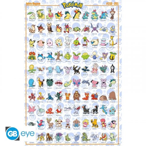 Juliste: Pokemon - Johto English (91.5x61cm)