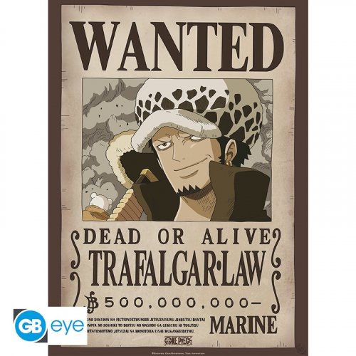 Juliste: One Piece  - Wanted Law (52x38cm)