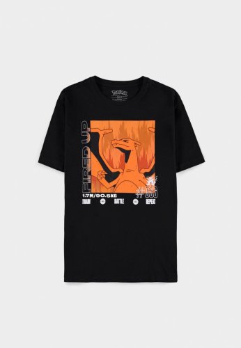 T-Paita: Pokemon - Charizard, Black (Men's Short Sleeved) (XS)