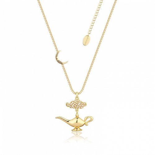 Disney Aladdin Genie Lamp 14k Gold Plated Necklace
