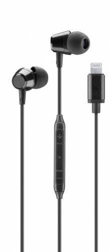 MusicSound: In-Ear Nappikuulokkeet MFI Lightning Liit�nn�ll� (Musta)
