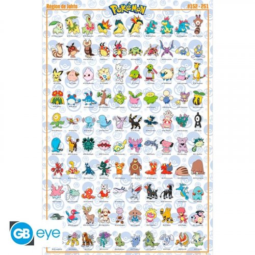 Juliste: Pokemon - Johto French (91.5x61cm)