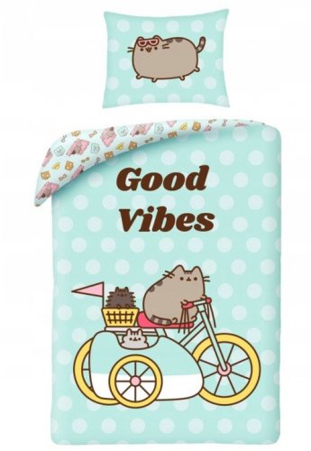 Pussilakanasetti: Pusheen - Good Vibes Single (160x200cm)