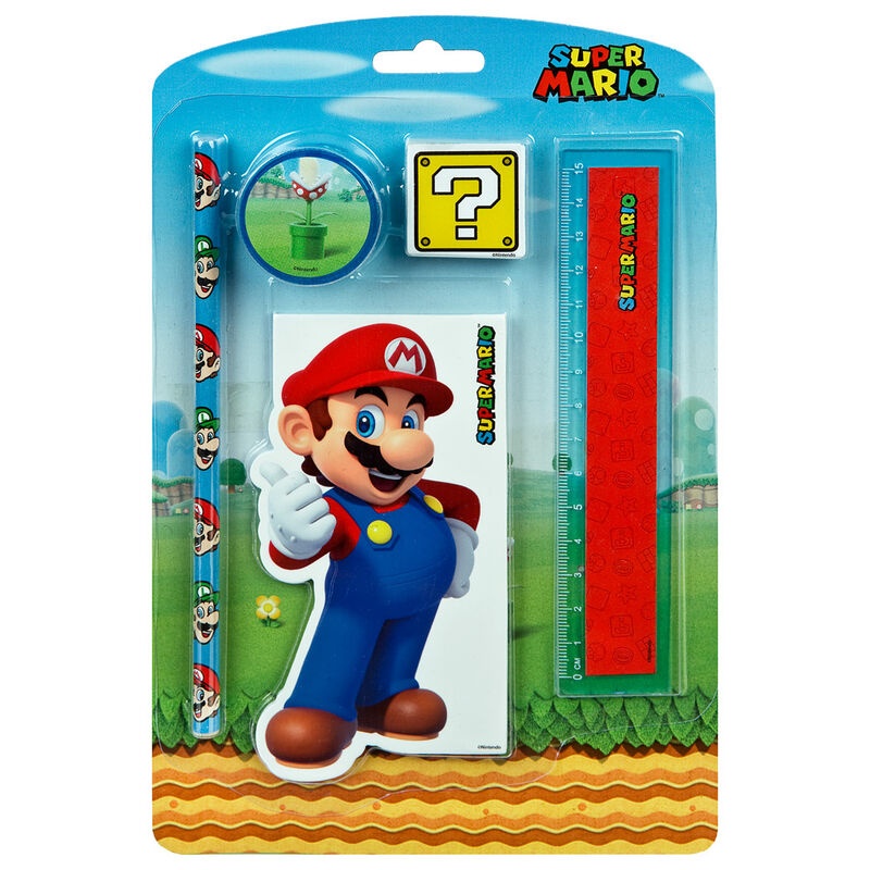 Kirjoitustarvikesetti: Super Mario Bros - Mario Stationery Set