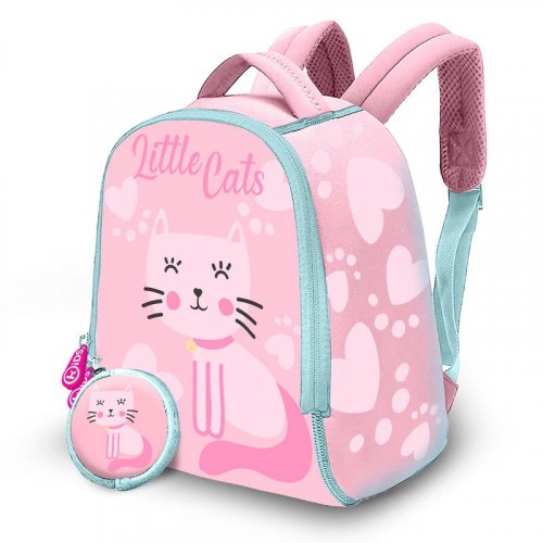 Reppu: Little Cats - Backpack + Purse Neoprene (25cm)