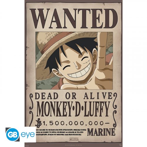 One Piece - Poster Wanted Luffy (91.5x61cm)