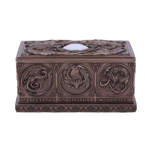 Nemesis Now: Dragons Of The Sabbats Tarot Box Bronze (14.5cm)