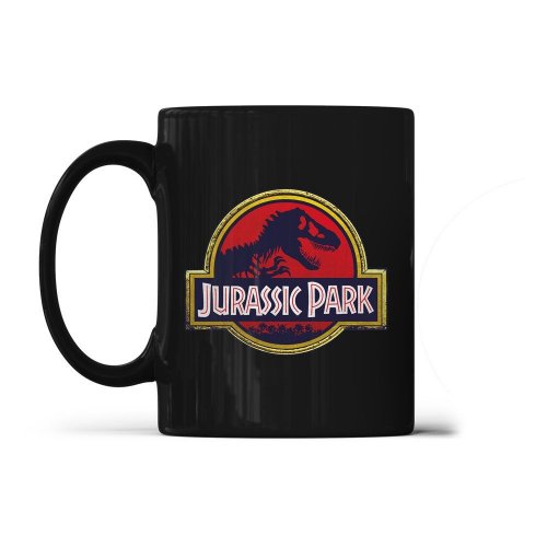 Jurassic Park Black Mug Logo (315ml)
