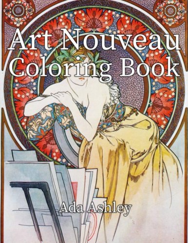 V�rityskirja: Art Noveau Coloring Book - Alphonse Mucha Illustrations