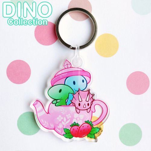 Avaimenper�: Dino Collection - Tea Party Strawberry (5cm) (Niramuchu)