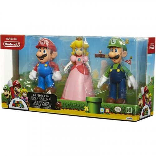 Super Mario Bros: World of Nintendo - Mushroom Kingdom 3-Pack (10cm)
