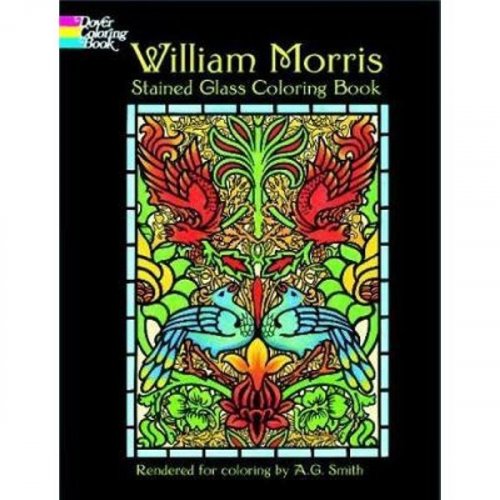 V�rityskirja: William Morris Stained Glass Coloring Book