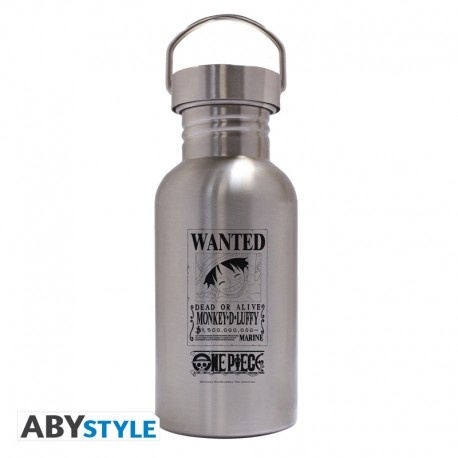Juomapullo: One Piece - Canteen Steel Bottle, Wanted Luffy (500ml)