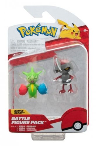 Figu: Pokemon - Battle Figure Pack Pawniard, Roselia (5Cm)