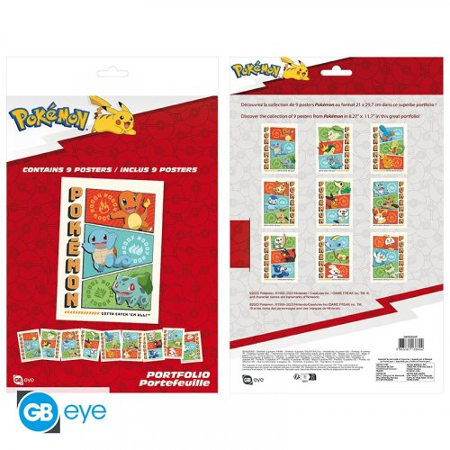 Juliste: Pokemon - Starters Portfolio, 9 Posters (21x29,7)