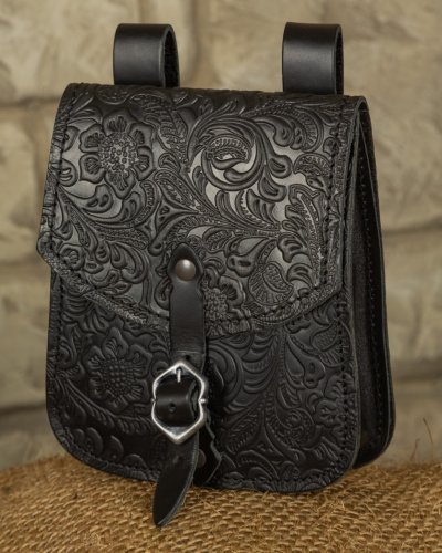 LARP Varustus: Beatrice belt bag floral black