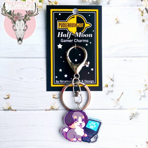 Avaimenper�: Gamer Dogs - Laptop Gamer Dog Keycharm (Niramuchu)