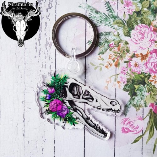 Avaimenper�: Skull of the Velociraptor Keyring (5cm) (Niramuchu)