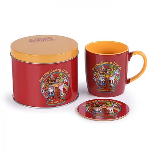 Lahjasetti: Steven Rhodes - Imaginary Friends Tin Set (Lasinalunen + Muki 315ml)