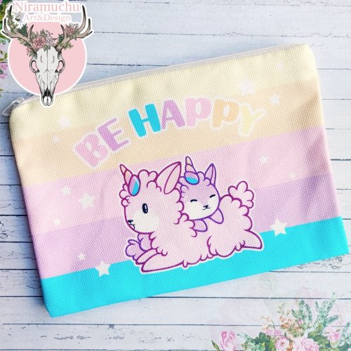 Pussi: Alpacorn - Be Happy Makeup Bag (Niramuchu)
