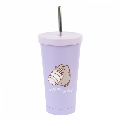 Matkamuki: Pusheen - Moments, Metal Tumbler With Straw