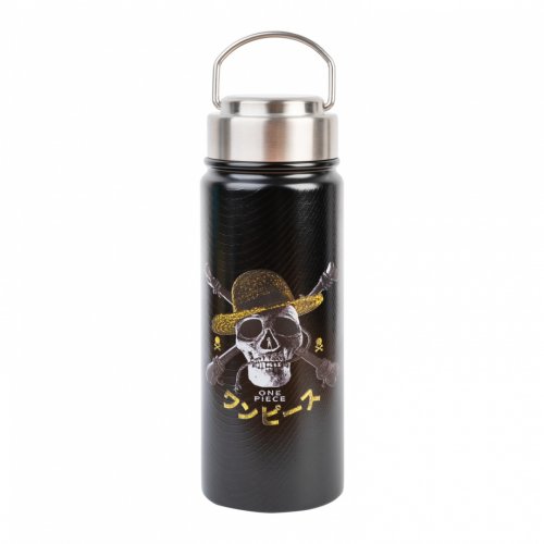 Juomapullo: One Piece - Gold Hat Skull (550ml)