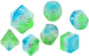 Noppasetti: Sirius Dice � Polyhedral Blue Hawaiian (8)