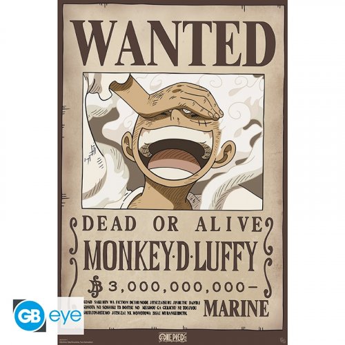 Juliste: One Piece - Wanted Luffy Wano (91.5x61)