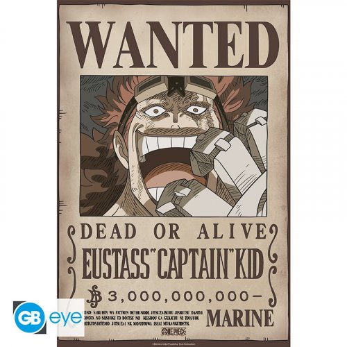 Juliste: One Piece - Wanted Kid Wano (52x38cm)