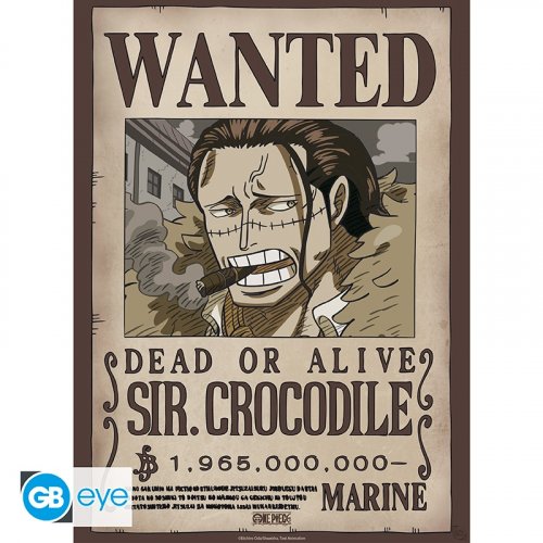 Juliste: One Piece - Wanted Crocodile Wano (52x38cm)