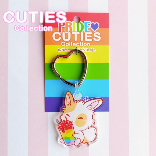 Avaimenper�: Cuties Pride 2024 - Rainbow Bunny Keyring (5cm) (Niramuchu)