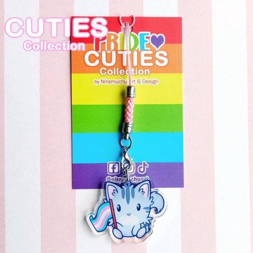 K�nnykk�koru: Cuties Pride 2024 - Trans Kitty (4cm) (Niramuchu)