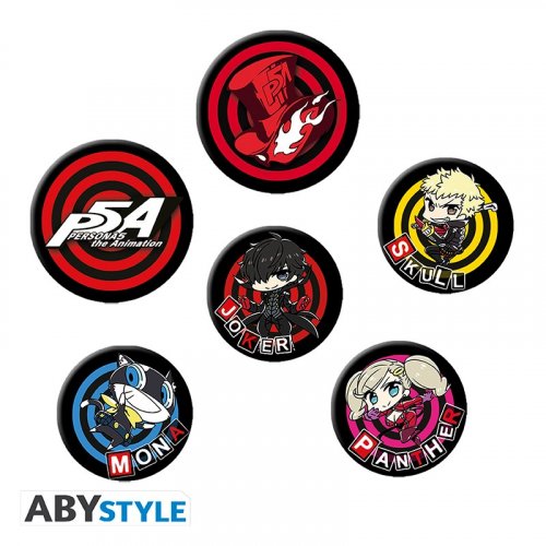 Pinssi: Persona 5 - Phantom Thieves Chibi, 6-pack
