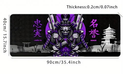 Hiirimatto: Honor and Loyalty (Violetti) (40x90cm)