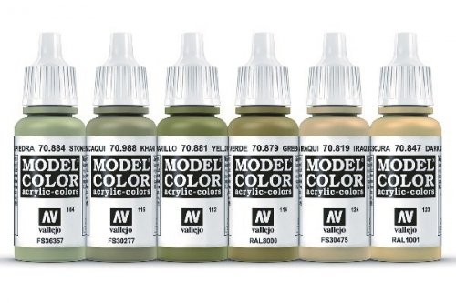 Vallejo: 70208 Model Color Set - WWII Desert British & German Armour & Infantry