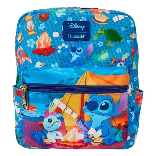 Disney By Loungefly Mini Backpack Lilo And Stitch Camping Cuties Aop